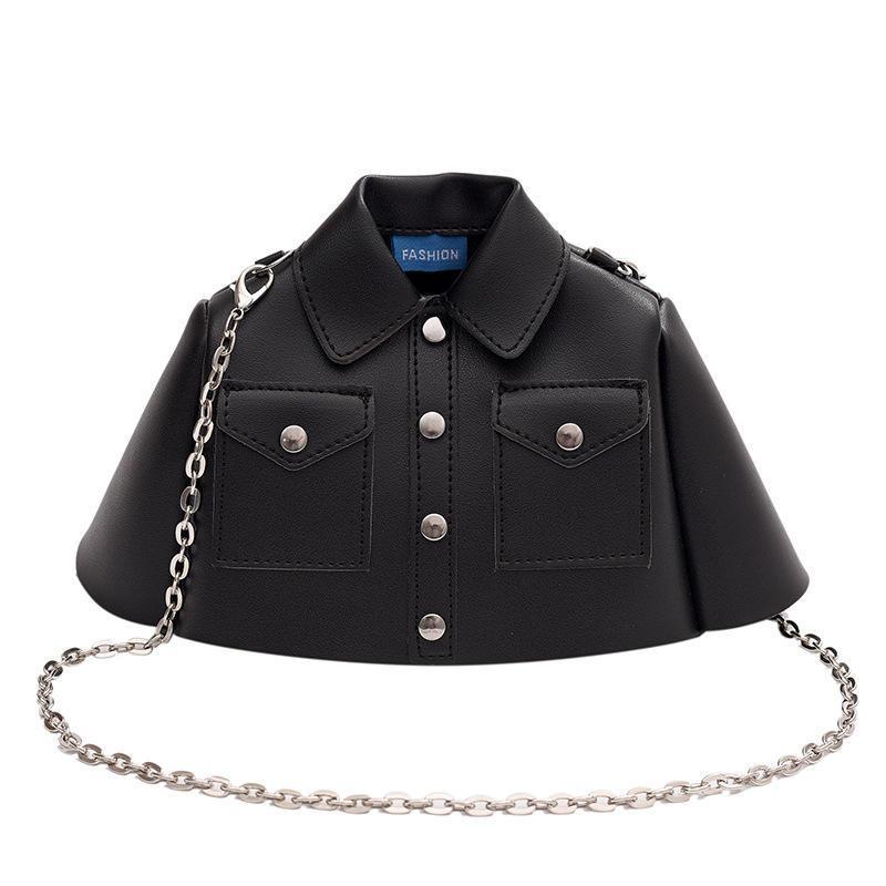 Stylish Girl's Black Rexine Shoulder Bag - 1 Pcs