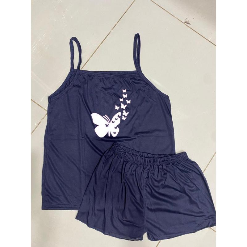 comfatable Cotton Jersey Camisole Set - Stylish Printed Design (2 Pcs