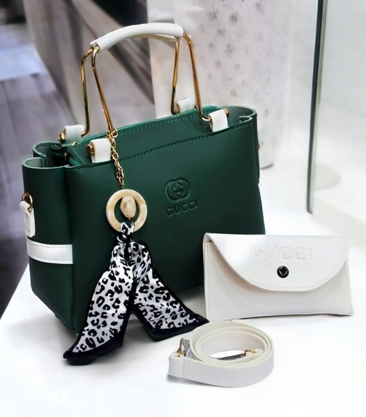 Ladies Handbag With Match Small Pouch Elegant Design Premium Quality