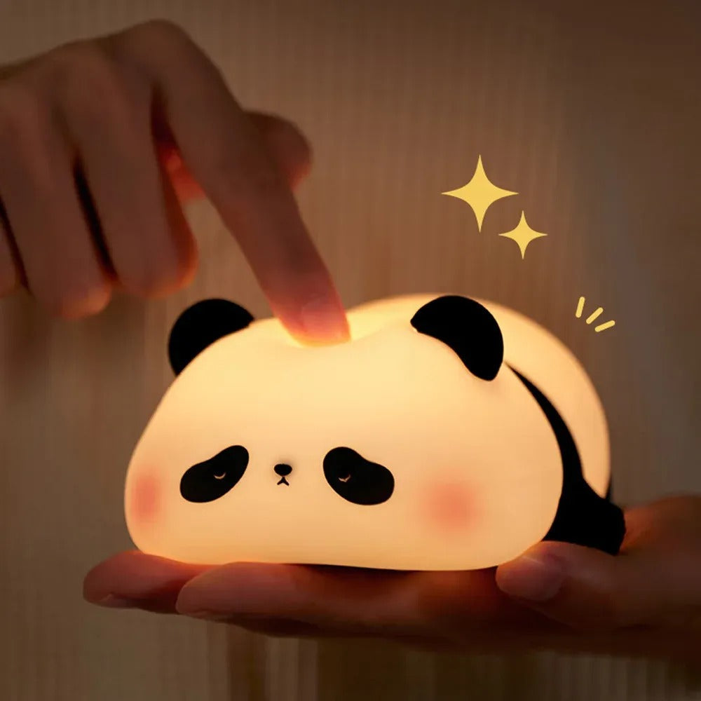 Rechargeable Panda Night Lamp – Cute Soft Silicone Panda Light for Bedroom, Kids Room & Home Decoration