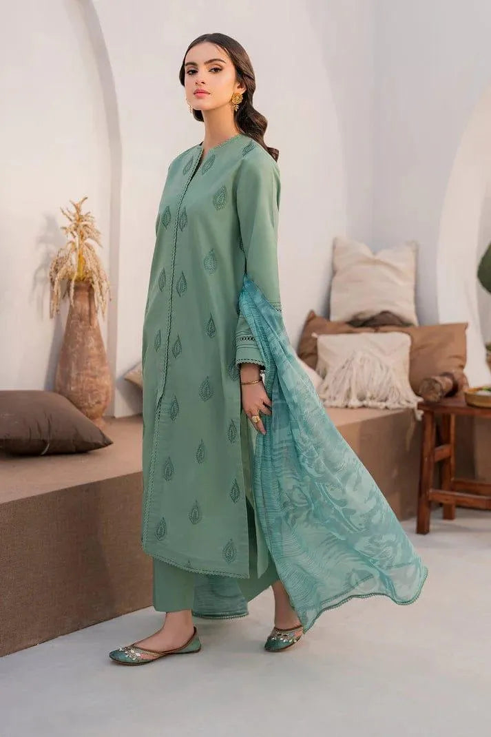 3 Pcs Women's Unstitched Embroidered Suit