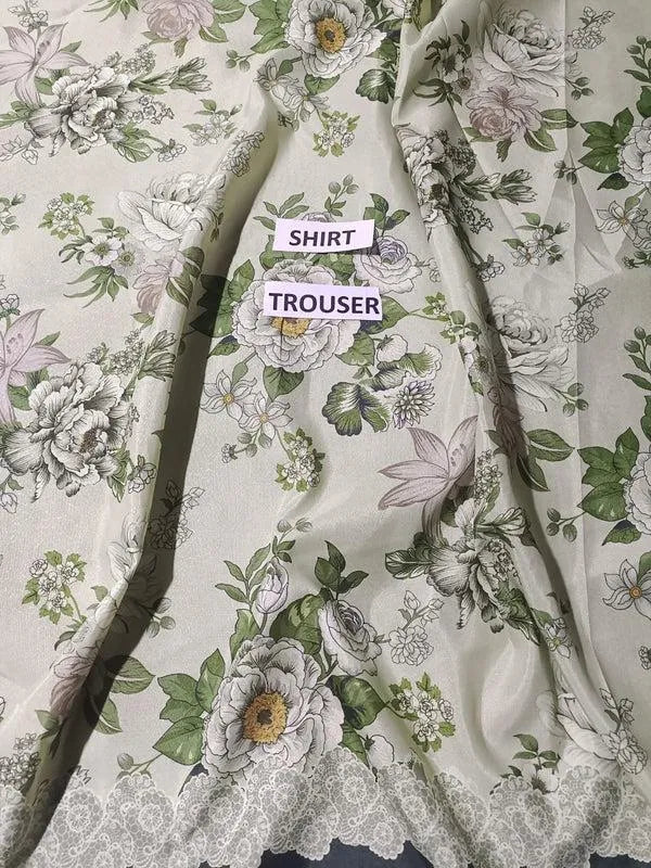 3 Pcs Women's Unstitched Printed Suit