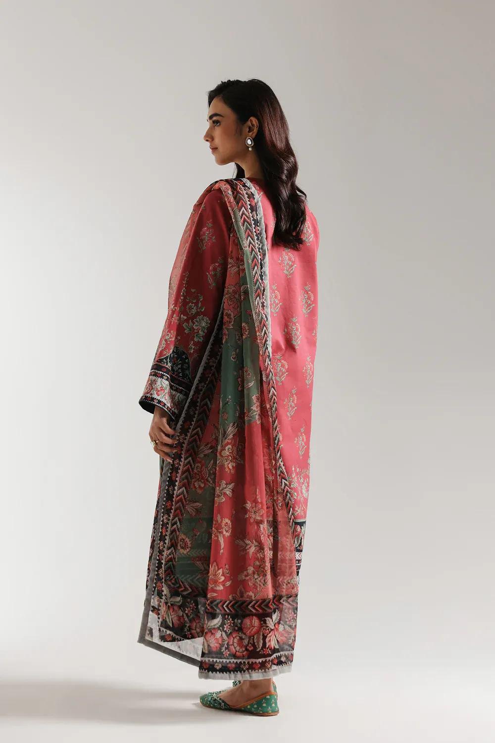 3 Pcs Women's Unstitched Printed Suit