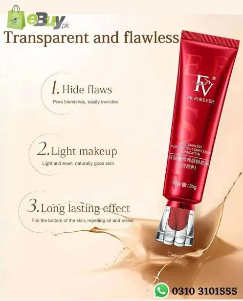 FV Liquid Foundation Oil control Waterproof Hydrating Makeup Base Cream