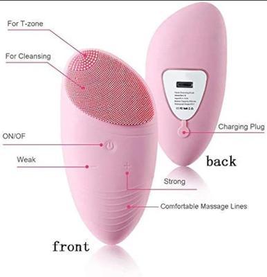 Rechargeable Waterproof Facial Cleansing Massager Brush - 1 Pc Easy-Clean Silicone Tool
