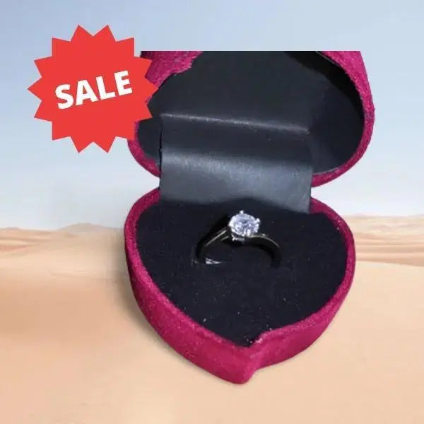 Modern Design Adjustable Ring with Zircon Stone - 1 Pc Platinum Color Plated
