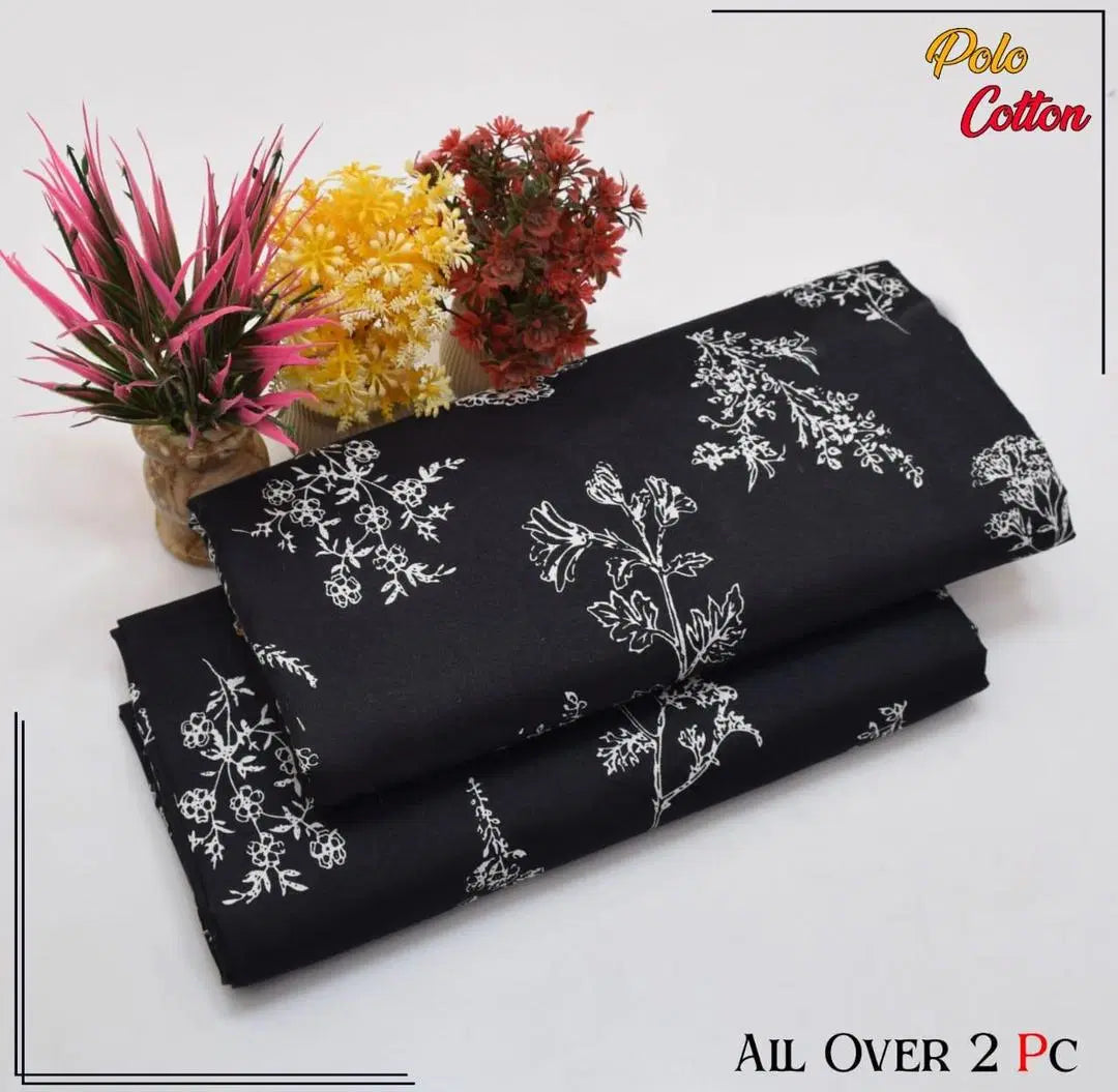 2 Pcs Women's Unstitched Printed Suit
