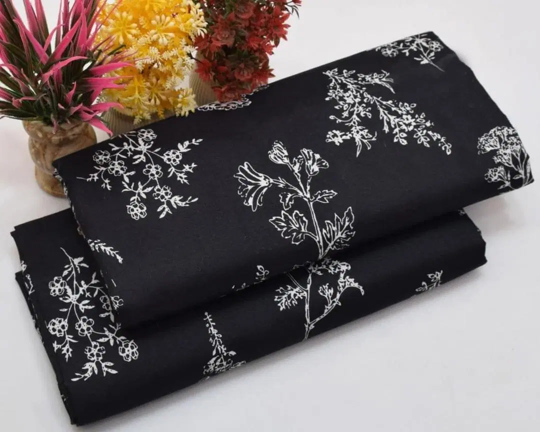 2 Pcs Women's Unstitched Printed Suit