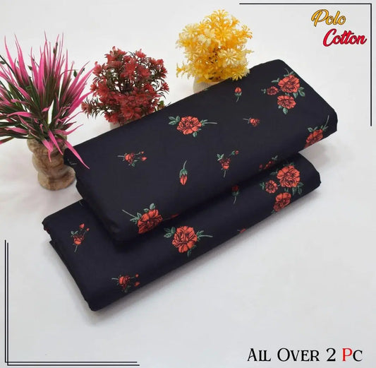 2 Pcs Women's Unstitched Printed Suit
