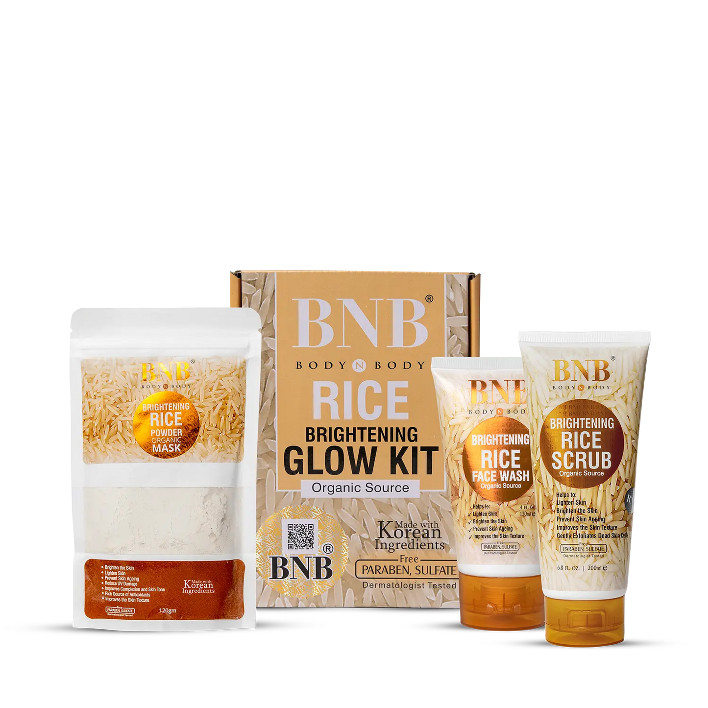 Rice Extract facial kit for Bright & Glow skin